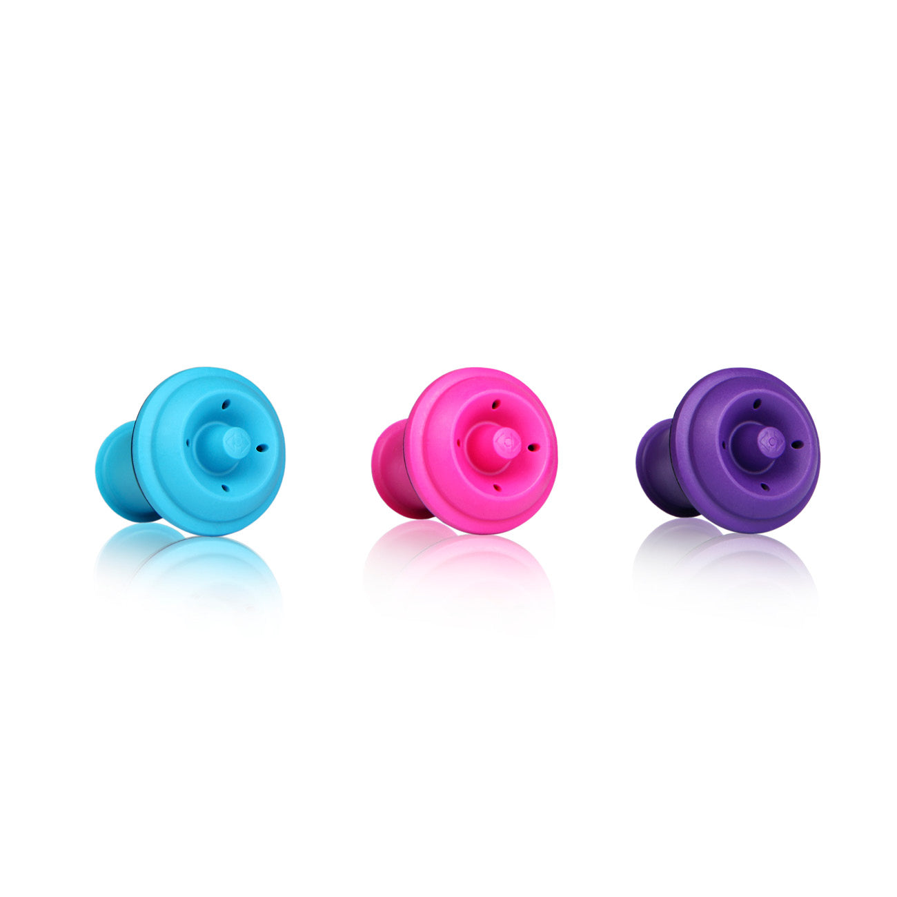 Vacu Vin Stoppers 3-pack Pink/Blue/Purple