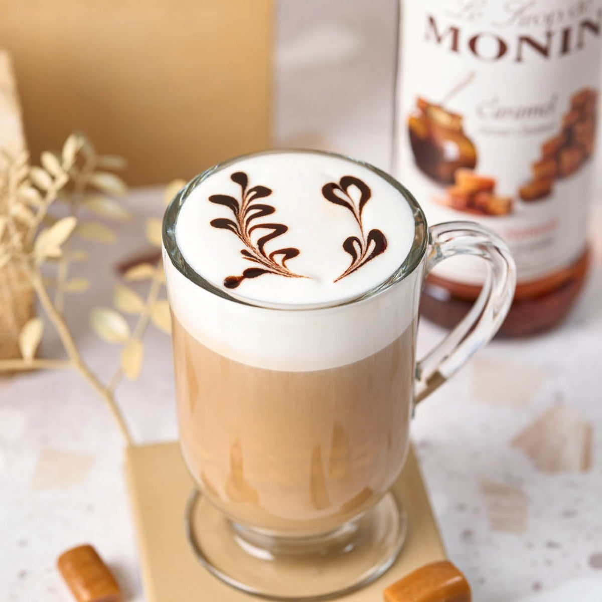 Monin Caramel Syrup 25 cl - Barkonsult Sweden